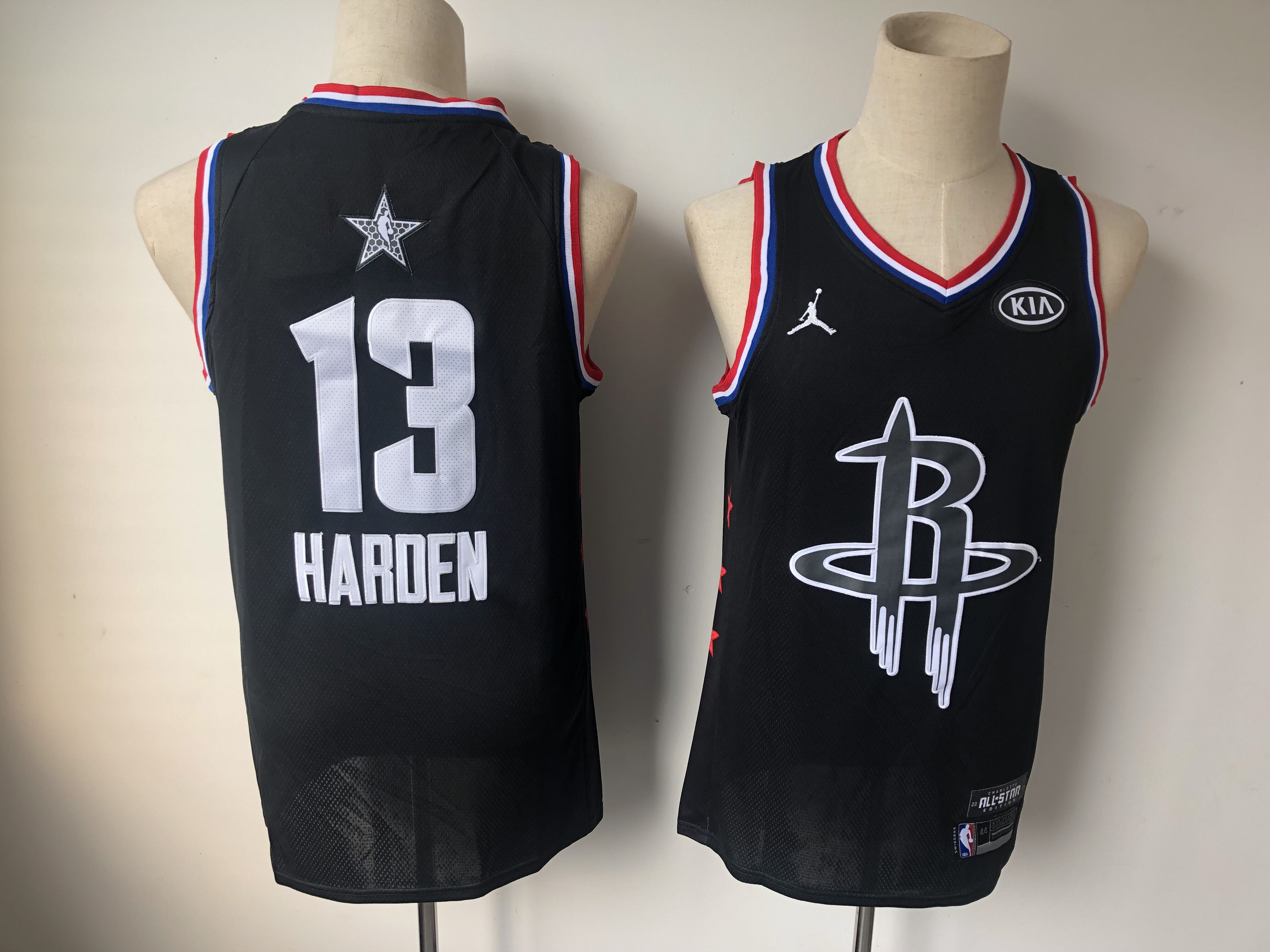 Men Houston Rockets #13 Harden Black 2019 All Star NBA Jerseys->denver nuggets->NBA Jersey